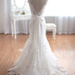 Design-Spitzenhochzeitskleid Meerjungfrau A-Linie Etui-Brautkleid mit Kappärmeln