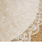 Empire Taille Weißes Spitzen-Hochzeitskleid Klassisches Brautkleid Ärmellos Hofzug mit Gürtel